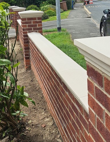 Apex scrolled wall coping - wall,