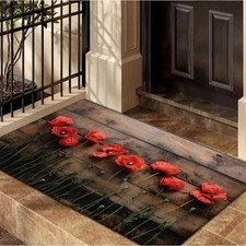 Red Poppy Flowers Carpet