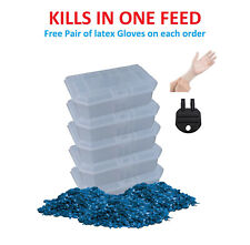 MOUSE KILLER POISON - 5 x Professional BAIT STATION BOX MICE & Bait Pasta/Grain