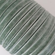 6mm or 9mm Velvet Ribbon, Sage