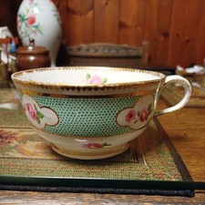 Antique Early 19thc Crown Derby Large Teacup. Hand Painted. Good Condition.