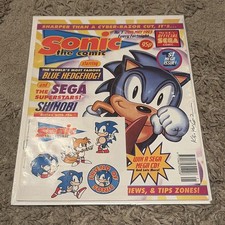 Sonic The Hedgehog Comic Issue 1 1993 Rare Autographed Signed Sega Official
