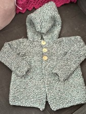 Olive Green Handknited Hoodie