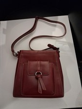 Deep Red Leather Shoulder Bag-