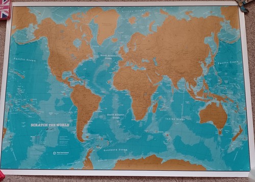 Scratch the world travel map - world,