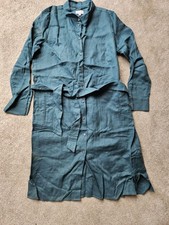 Jigsaw 100% Linen Green Dress