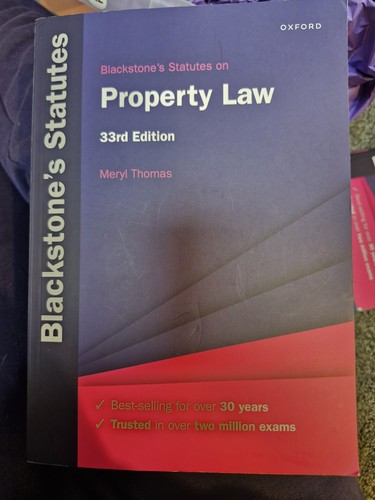 Property law blackstone s - property, blackstone's