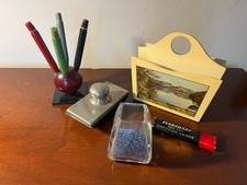 VINTAGE DESK TOP SET WITH PENCILS IN BAKELITE BALL