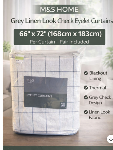 Home grey linen - look, check