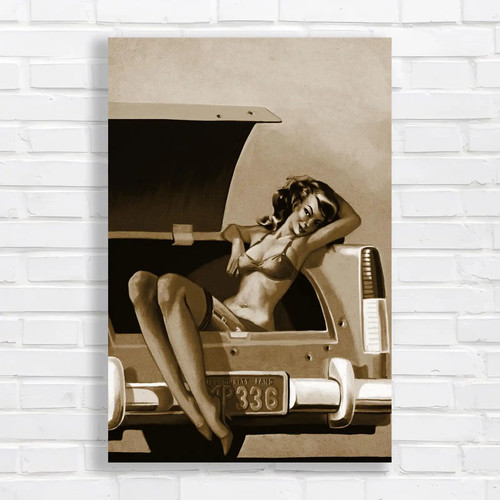 Classic retro pin - retro, pin-up