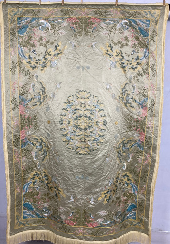 Antique chinese silk birds - antique,