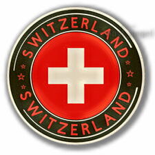 2pcs SWITZERLAND Swiss Flag Vinyl Artistic Car Sticker 75x75mm WATERPROOF #2418