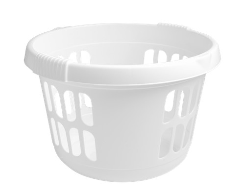 Laundry basket round ice white - basket,