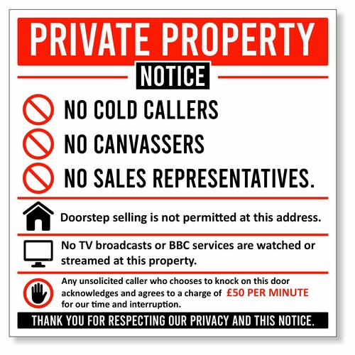 Private property cold - property, no