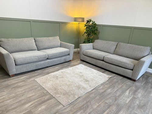 Dfs grey fabric sofas - grey,