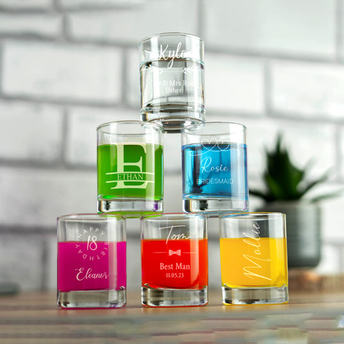 Engraved shot glass - engraved,