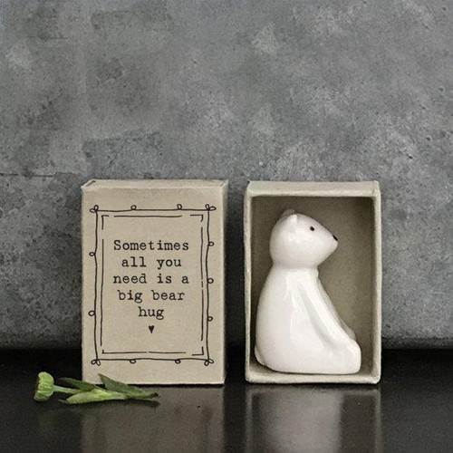 Porcelain bear matchbox - porcelain,