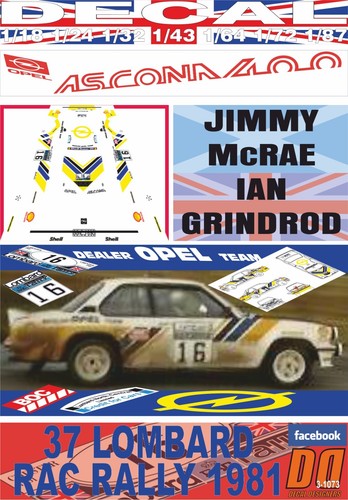 Decal opel ascona 400 - ascona, jimmy