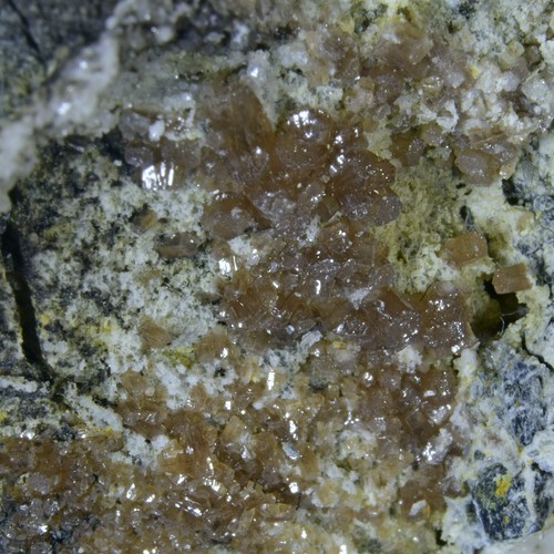 Rare brown pyromorphite - rare,