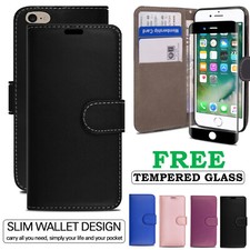 For Apple iPhone 7 8 SE Phone Case Leather Wallet Book Stand Magnetic Flip Cover