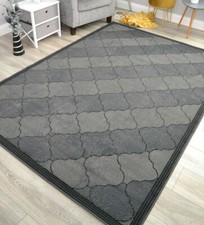 Black Grey Silver Rugs Small