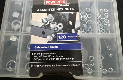 Powerfix assorted hex nuts 128 - hex,
