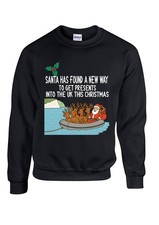 Unisex Santa On A Boat   Lighthearted Fun Christmas 2025 Ugly Christmas Jumper