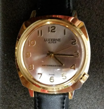 Vintage Lucerne Super Swiss Mens Mechanical Wrist Watch Working VGC New Strap