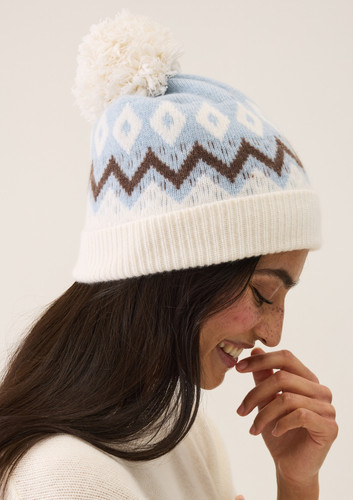 Bobble beanie snow and - in,
