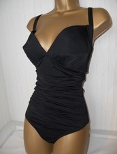 BLACK OCEAN CLUB RUCHED SWIMSUIT SIZE 20 CONTROL SWIMWEAR