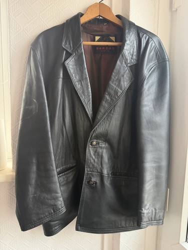 Men leather blazer style - leather,
