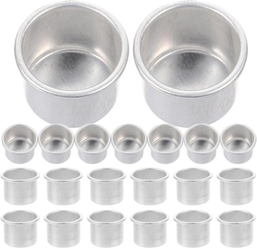 Eringogo aluminum candle cups - aluminum,