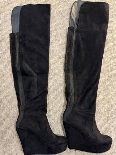Ribbon wedge knee high - ribbon,