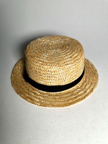 Vintage straw boater - straw,