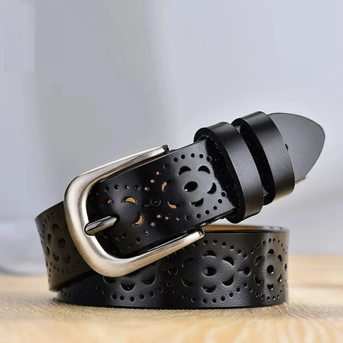 Hollow leather belt - hollow,