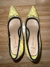 New Look Yellow Lace Court Shoes Size 4