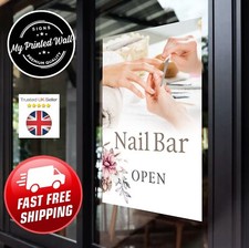 Nail Bar Salon Window Vinyl