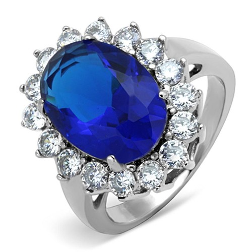 Ladies blue sapphire ring oval