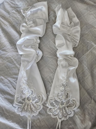 Long satin bridal wedding - 16",