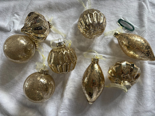 Exquisite gold mercury glass - exquisite,