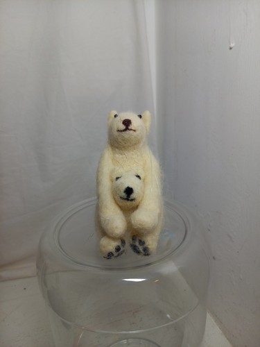 Needle felted mama and - needle,