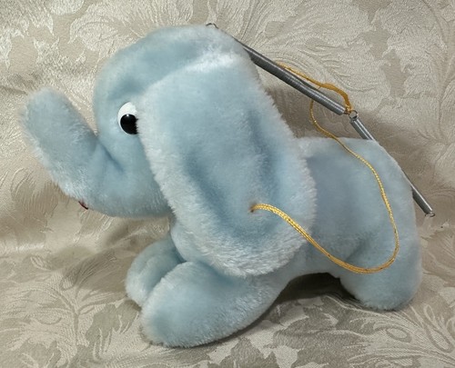 Vintage blue elephant plush - vintage,