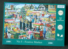 HOP  1000 JIGSAW  PUZZLE   " FESTIVE MARKET " COMPLETE