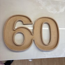 MDF Birthday Numbers 60