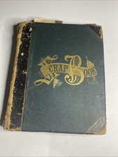 LOADED Antique Victorian Scrapbook Album Paper Ephemera Die Cuts