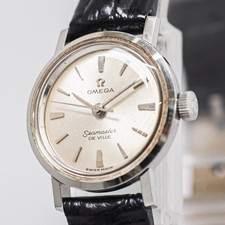 **Exc+4** Vintage 1960s OMEGA Seamaster De Ville Silver Hand Winding 22mm Womens