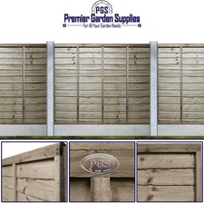W.6ft x H.5ft Premier Capped Larch Lap Framed Overlap Treated Fence Panels