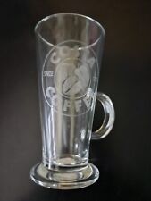 etched latte glass with Costa