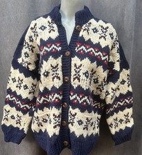 Vtg Wool Cardigan Sweater Fair