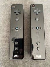 2x Official Genuine Nintendo Wii Wireless Remote Motion Controller - Black (Wii)
